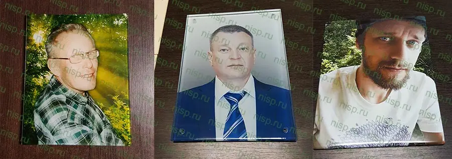 цветной портрет на памятник из гранита