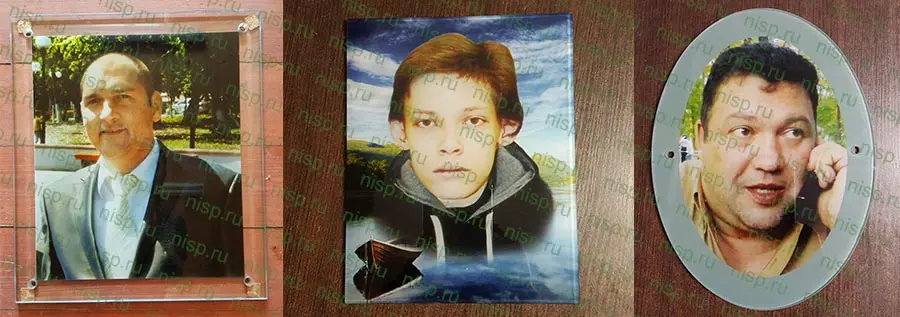 цветной портрет на стеле